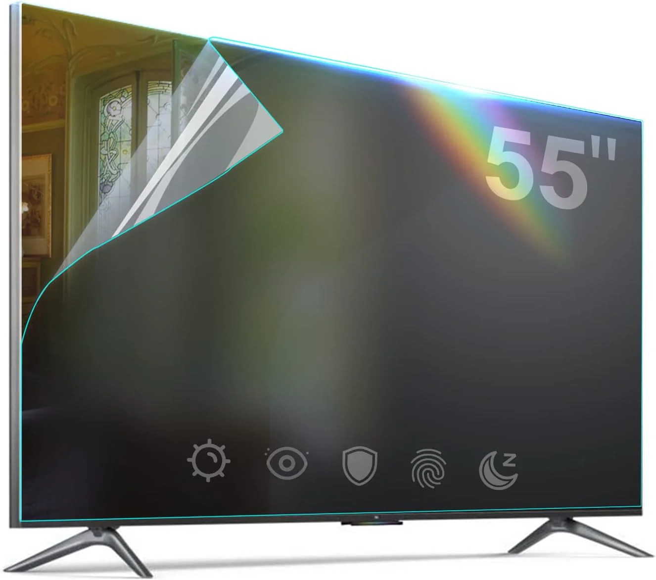 Anti Glare Eye Protection Screen for TV Blue Light Blocking Screen (Non Acrylic) - Screen Break Protection. - Image 4