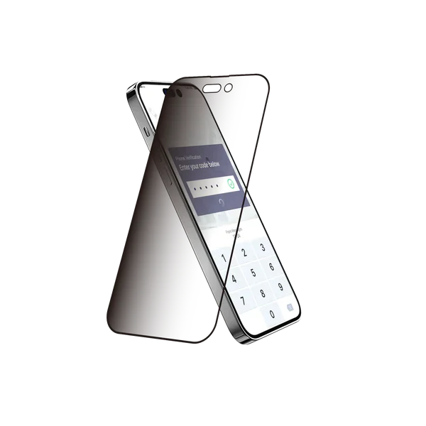 Eye + Face Skin Protection AntiGlare 5D Tempered Glass for iPhone 14 Pro Max. Blue Light Blocking ABCS Glass