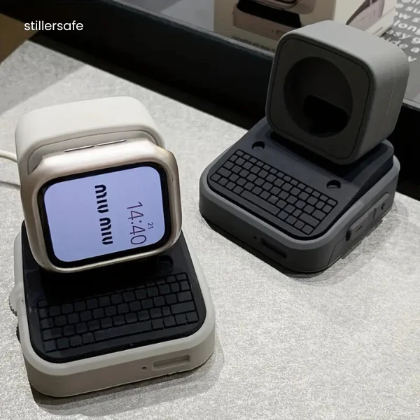 Apple Retro Watch Typewriter Stand + Cable Management - Image 9